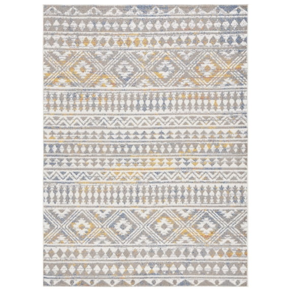 SAFAVIEH Astoria Lalia Southwestern Area Rug, Grey/Ivory, 4' x 6'