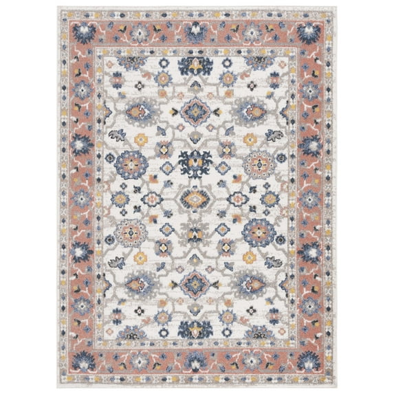 SAFAVIEH Astoria Tatjana Traditional Area Rug, Ivory/Rust, 5'3" x 7'6"