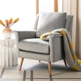 thumbnail image 1 of SAFAVIEH Astrid Mid-Century Modern Arm Chair, Stone Velvet, 1 of 7