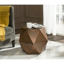 SAFAVIEH Astrid Solid Glam Faceted Side Table, Copper
