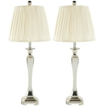 SAFAVIEH Athena 27 in. Champagne Resin Table Lamp w/Cream Polyester Shade, Set of 2