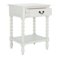 thumbnail image 1 of SAFAVIEH Athena Solid 1 Drawer Accent Table, Distressed White, 1 of 13