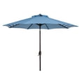 thumbnail image 1 of SAFAVIEH Athens 11' Market Crank Round Patio Umbrella, Baby Blue/White, 1 of 6