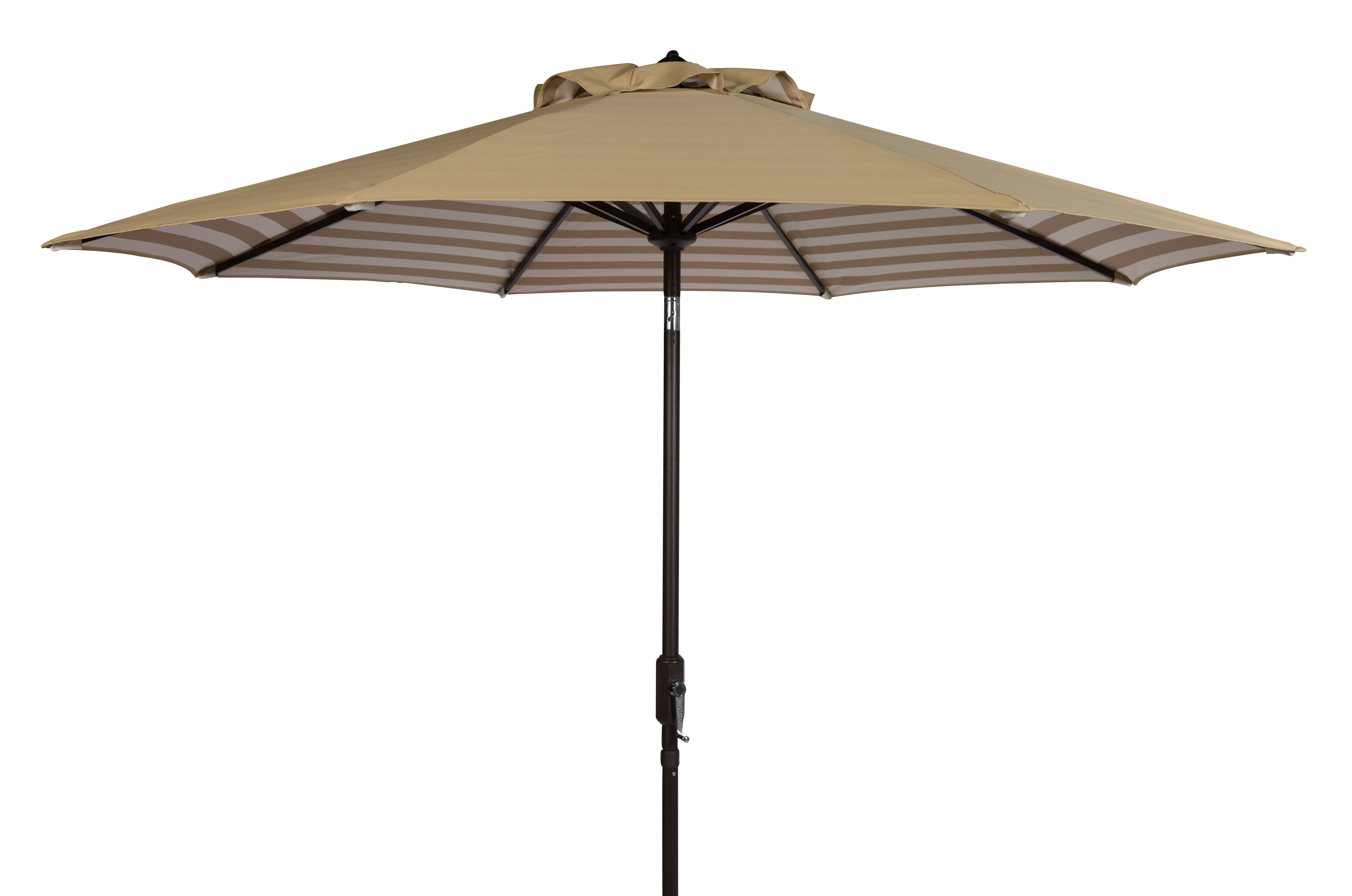 SAFAVIEH Athens 11' Market Crank Round Patio Umbrella, Beige