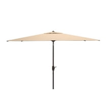 SAFAVIEH Athens 6.5' X 10' Market Crank Patio Umbrella, Beige