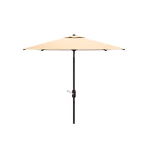 SAFAVIEH Athens 7.5' Market Crank Square Patio Umbrella, Beige