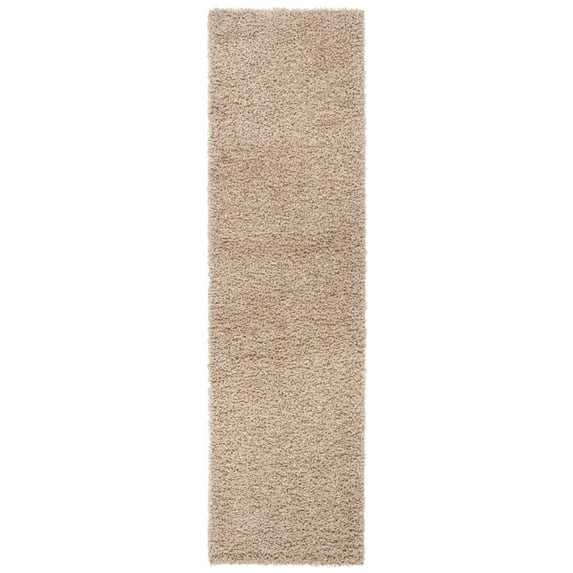 SAFAVIEH Athens Lavena Solid Shag Area Rug, Beige, 6'7" x 6'7" Square