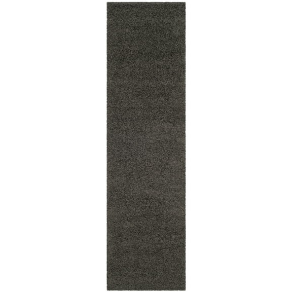 SAFAVIEH Athens Lavena Solid Shag Runner Rug, Dark Grey, 2'3" x 8'