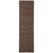 SAFAVIEH Athens Lavena Solid Shag Runner Rug, Taupe, 2'3" x 8'