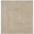 thumbnail image 1 of SAFAVIEH Athens Solid Plush Shag Area Rug, Beige, 6'7" x 6'7" Square, 1 of 7