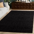 thumbnail image 1 of Safavieh Athens Talia Solid Shag Area Rug, Black, 4' x 6', 1 of 13