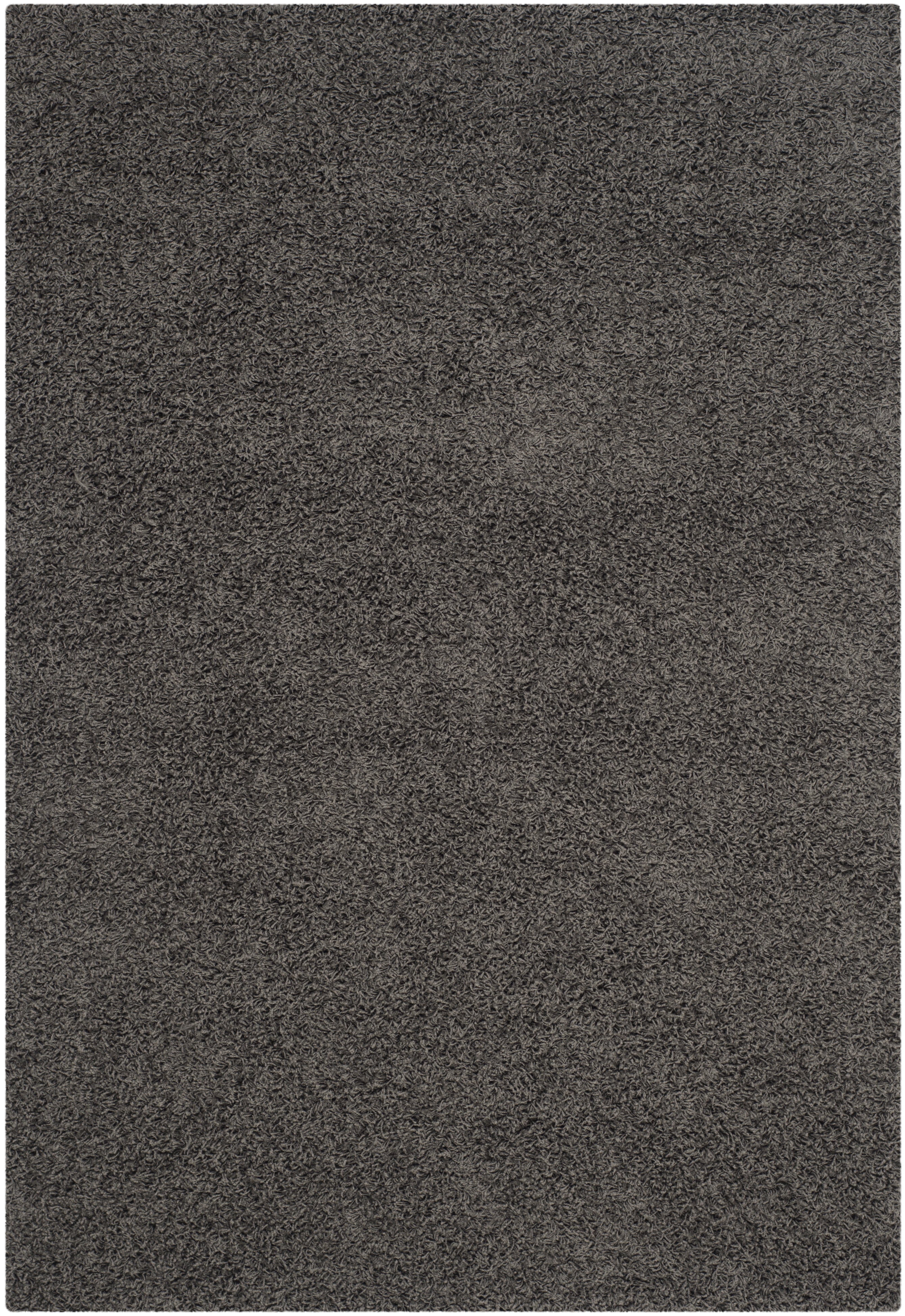 Athens Dark Gray Synthetic Shag Area Rug 5'1" x 7'6"