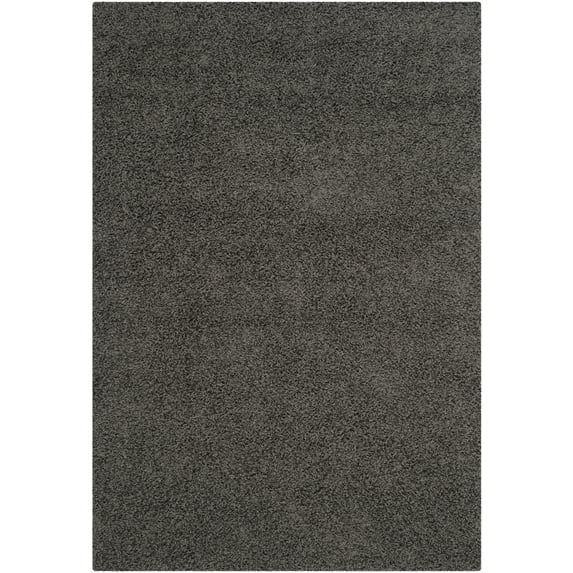 SAFAVIEH Athens Solid Plush Shag Area Rug, Dark Grey, 5'1" x 7'6"