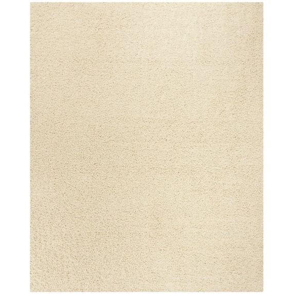 SAFAVIEH Athens Solid Plush Shag Area Rug, Ivory, 9' x 12'