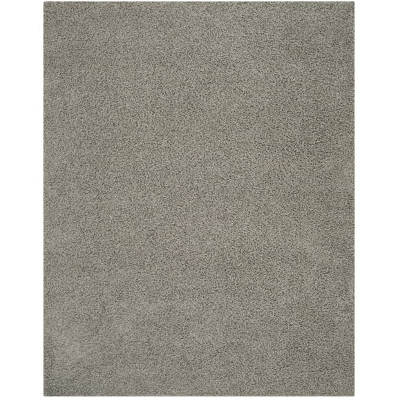 SAFAVIEH Athens Solid Plush Shag Area Rug, Light Grey, 3' x 5'