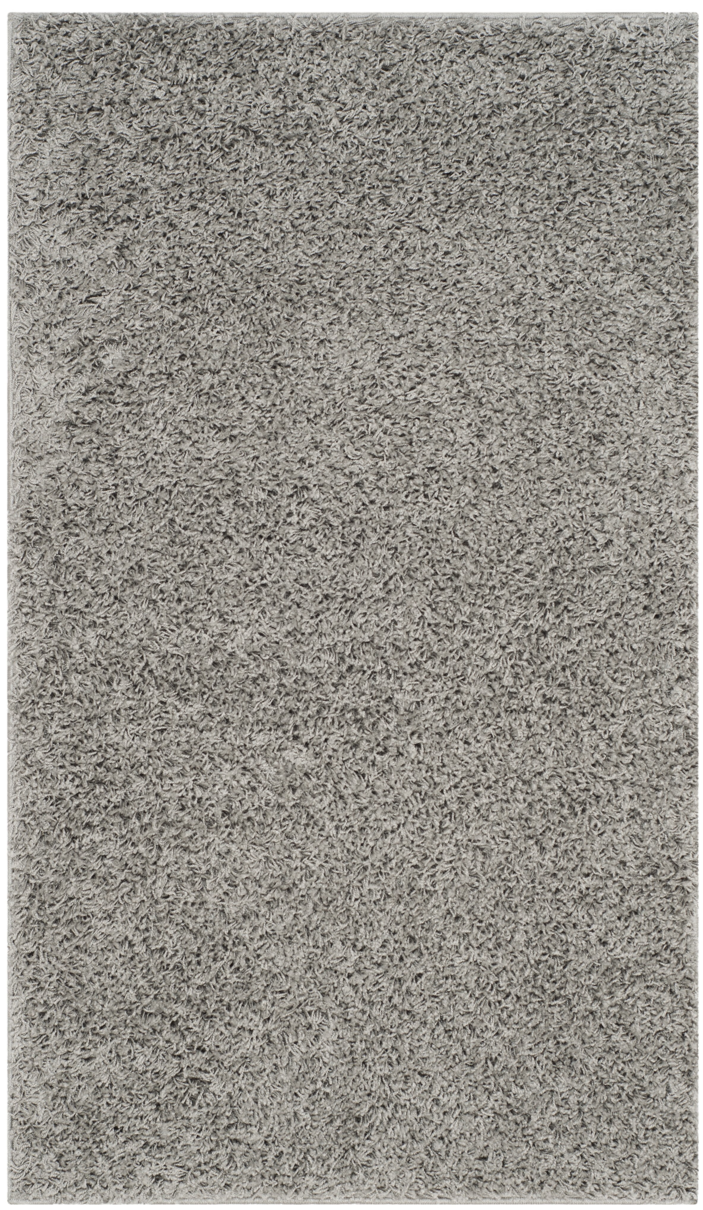 Light Grey 4' x 6' Synthetic Shag Area Rug