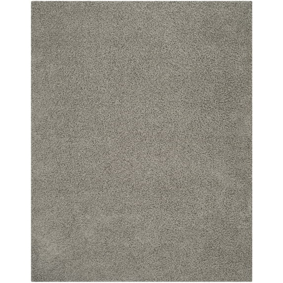 SAFAVIEH Athens Solid Plush Shag Area Rug, Light Grey, 8' x 10'