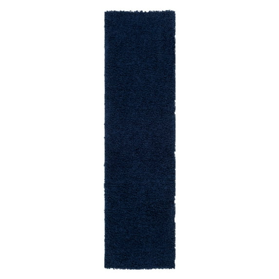SAFAVIEH Athens Solid Plush Shag Area Rug, Navy, 3' x 5'