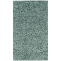 SAFAVIEH Athens Solid Plush Shag Area Rug, Seafoam, 3' x 5'