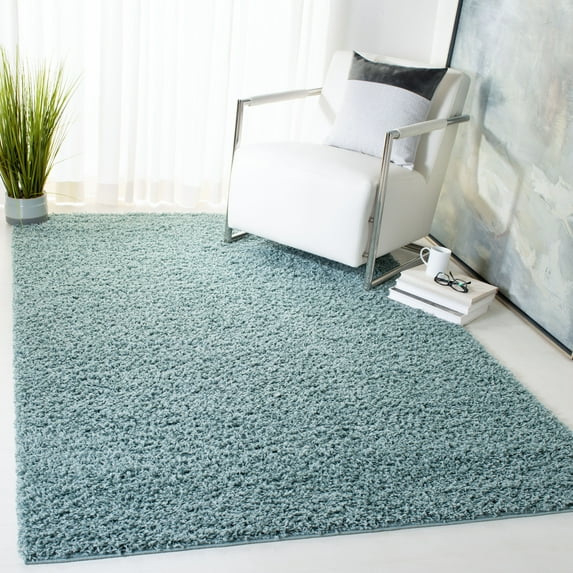 Safavieh Athens Talia Solid Shag Area Rug, Seafoam, 5'1" x 7'6"