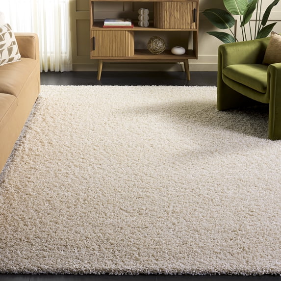 Safavieh Athens Talia Solid Shag Area Rug, Off White, 9' x 12'