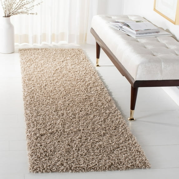 Safavieh Athens Talia Solid Shag Runner Rug, Beige, 2'3" x 6'