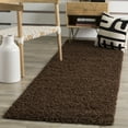 thumbnail image 1 of Safavieh Athens Talia Solid Shag Runner Rug, Brown, 2'3" x 8', 1 of 10
