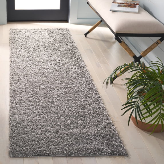 Safavieh Athens Talia Solid Shag Runner Rug, Light Gray, 2'3" x 8'