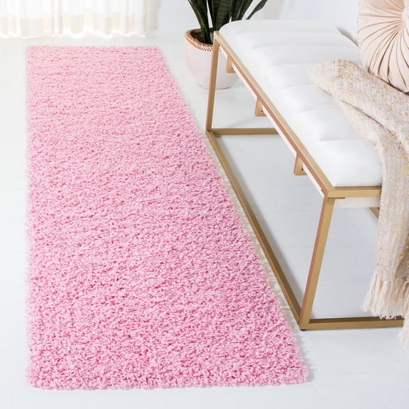 Safavieh Athens Talia Solid Shag Runner Rug, Pink, 2'3" x 8'
