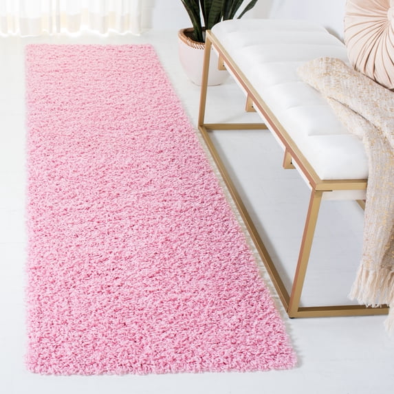 Safavieh Athens Talia Solid Shag Runner Rug, Pink, 2'3" x 8'