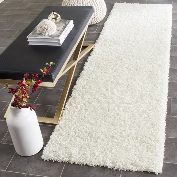 Safavieh Athens Talia Solid Shag Runner Rug, Off White, 2'3" x 10'