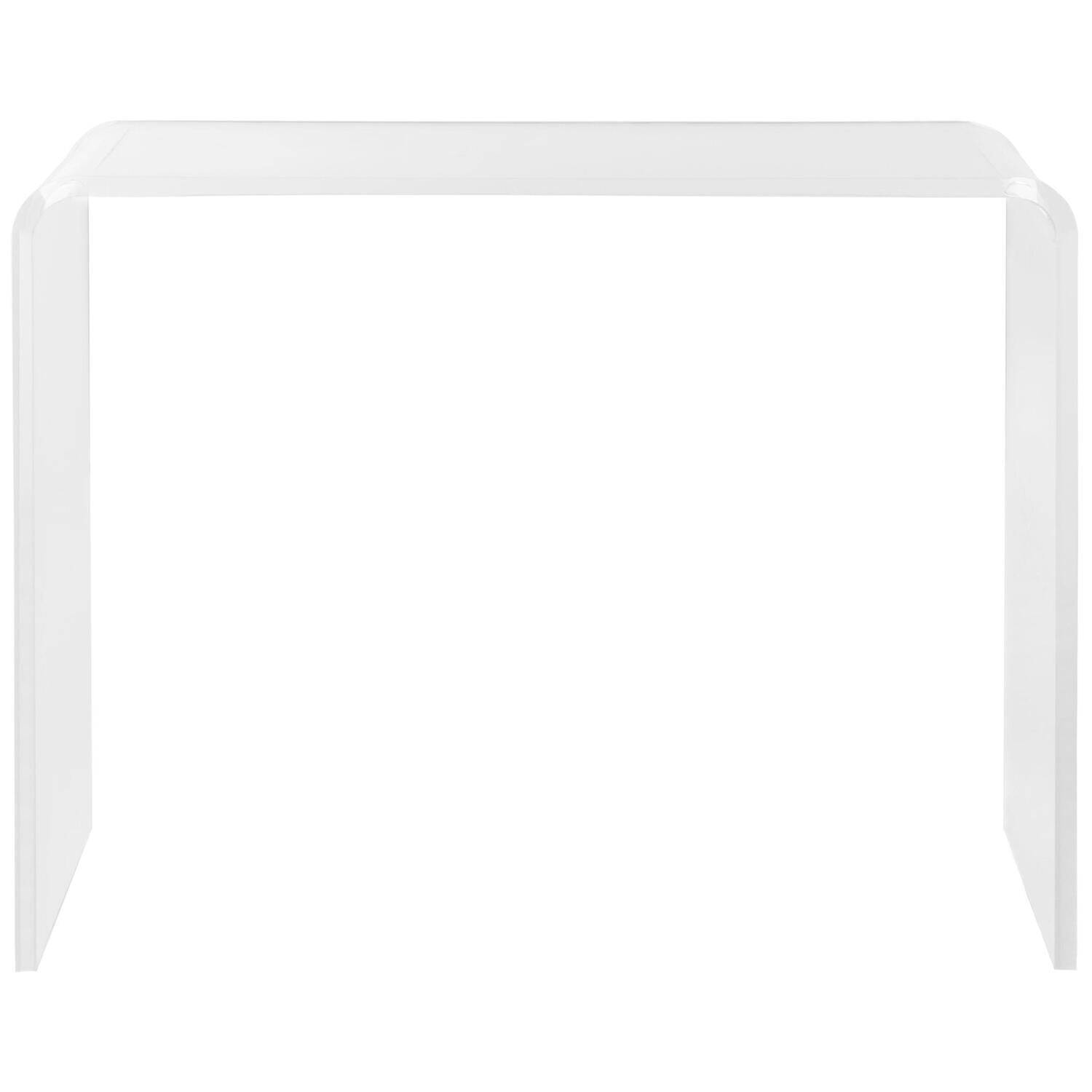 Atka Clear Acrylic Rectangular Console Table with Storage