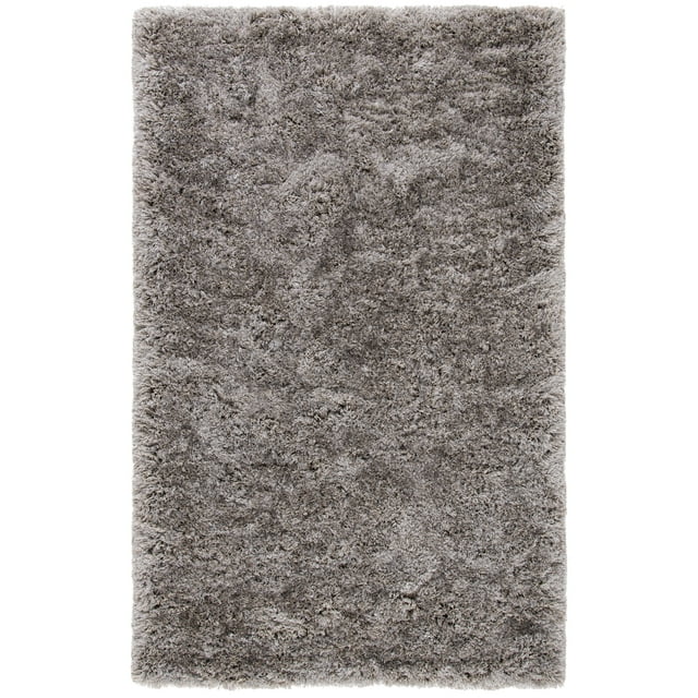 SAFAVIEH Atlantic Kennedy Solid Wool Shag Area Rug, Grey, 8' x 10'