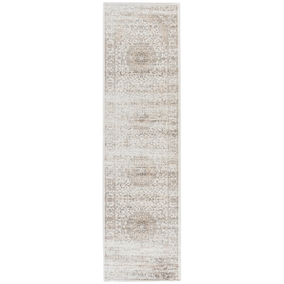SAFAVIEH Atlas Coreen Oriental Runner Rug, Ivory/Beige, 2'2" x 8'