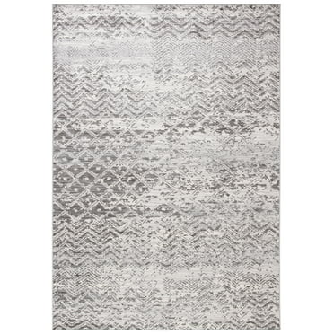 SAFAVIEH Atlas Frank Zig-Zag Area Rug, Charcoal/Grey, 3'3" x 5'3"