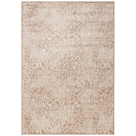 SAFAVIEH Atlas Giles Dot-Print Area Rug, Camel/Stone, 3'3" x 5'3"