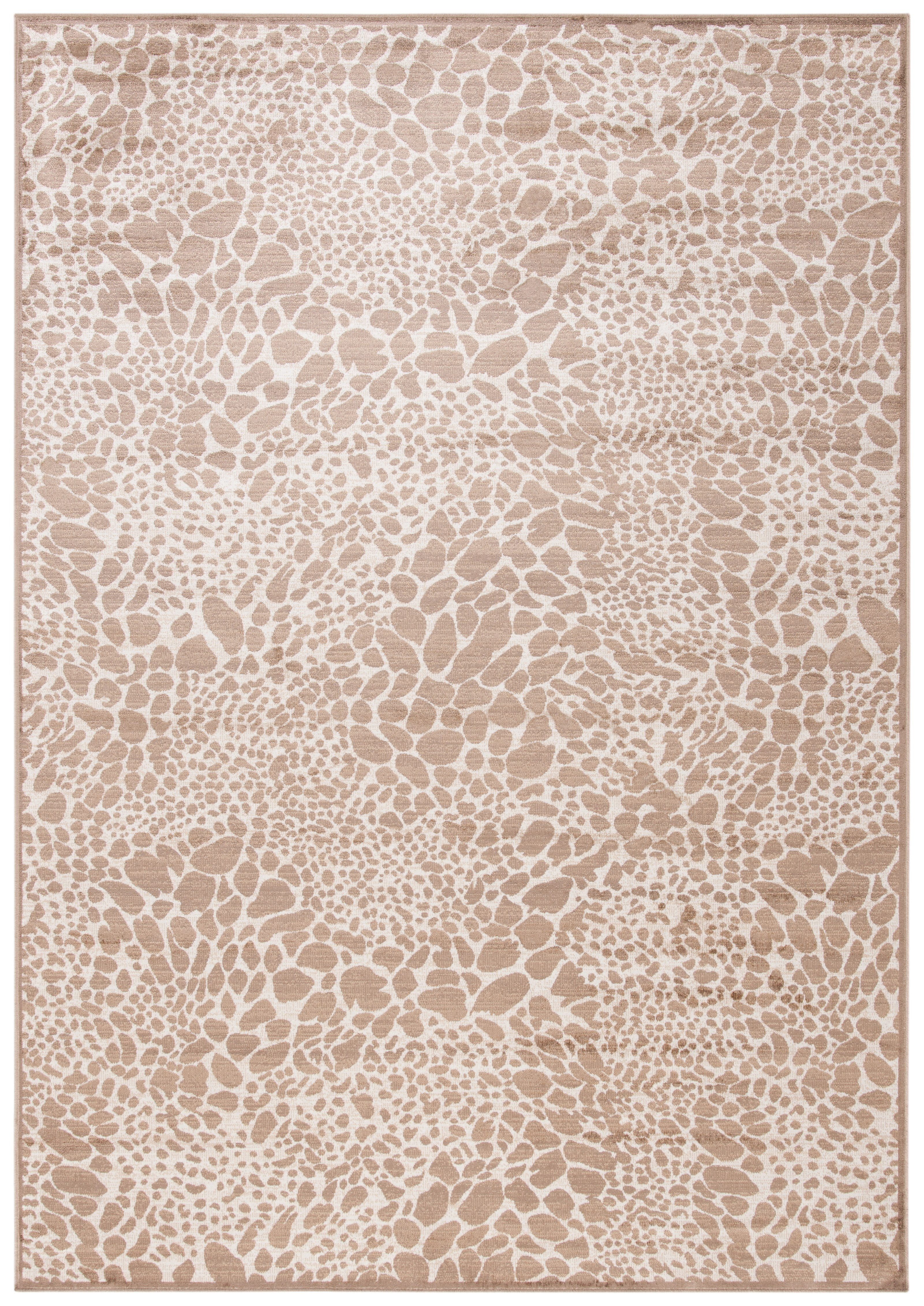 SAFAVIEH Atlas Giles Dot-Print Area Rug, Camel/Stone, 7'10