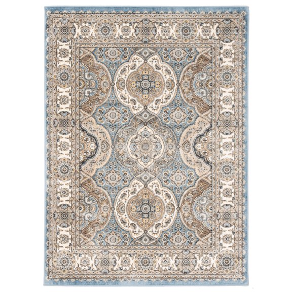 SAFAVIEH Atlas Jackalyn Oriental Area Rug, Blue/Ivory, 2'2" x 3'7"