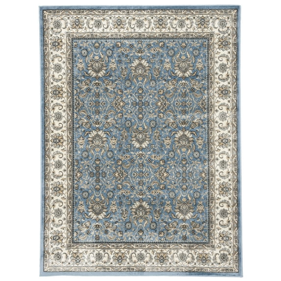 SAFAVIEH Atlas Kostadin Traditional Area Rug, Blue/Ivory, 4' x 5'3"