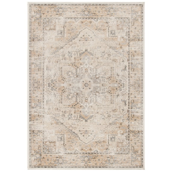 SAFAVIEH Atlas Rishi Oriental Area Rug, Camel/Stone, 5'3" x 7'7"