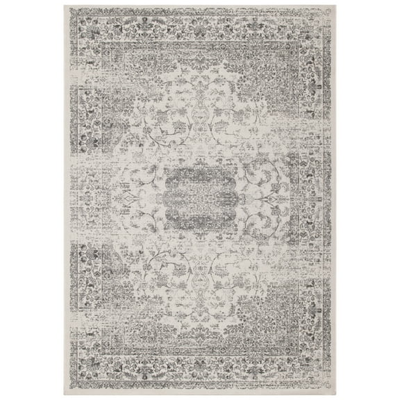 SAFAVIEH Atlas Ryan Oriental Runner Rug, Ivory/Grey, 2'2" x 8'