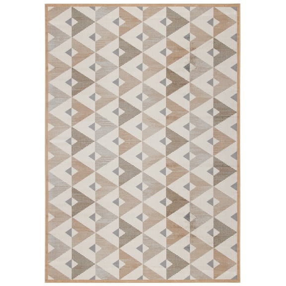 SAFAVIEH Atlas Trina Geometric Area Rug, Beige/Grey, 3'3" x 5'3"