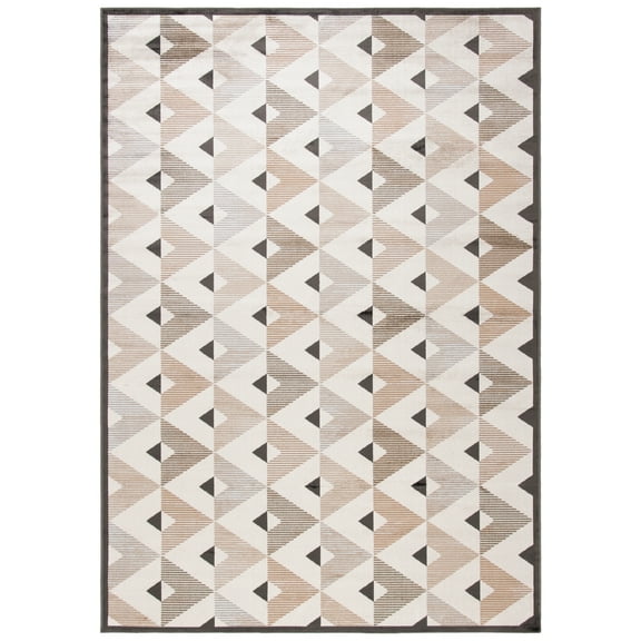 SAFAVIEH Atlas Trina Geometric Area Rug, Ivory/Beige, 3'3" x 5'3"