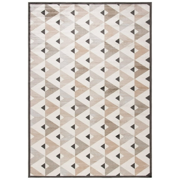 SAFAVIEH Atlas Trina Geometric Area Rug, Ivory/Beige, 5'3" x 7'7"