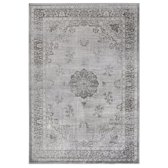 SAFAVIEH Atlas Zlata Oriental Area Rug, Charcoal/Grey, 5'3" x 7'7"