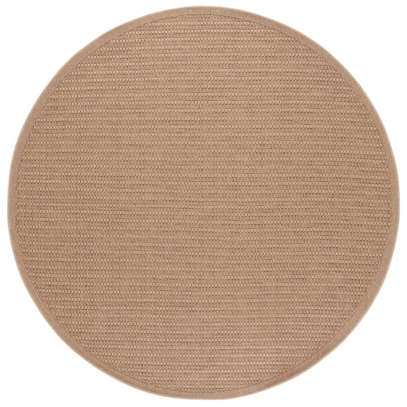 SAFAVIEH Atrium Sisal Jemima Solid Indoor/Outdoor Area Rug, Beige, 6'7" x 6'7" Round