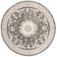thumbnail image 1 of SAFAVIEH Aubusson Sonam Oriental Wool Area Rug, Ivory/Charcoal, 6' x 6' Round, 1 of 8