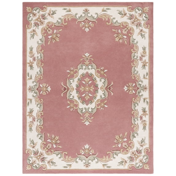 SAFAVIEH Aubusson Albus Medallion Area Rug, Pink/Ivory, 8' x 10'