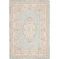 thumbnail image 1 of SAFAVIEH Aubusson Toby Floral Bordered Wool Area Rug, Blue/Ivory, 4' x 6', 1 of 4