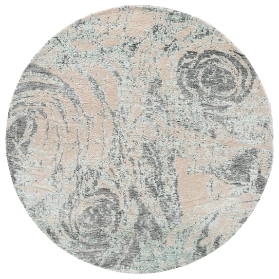 SAFAVIEH Audrey Britta Abstract Area Rug, Blue/Grey, 6' x 6' Round